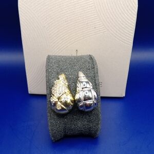 Gold and Silver Fish Earrings